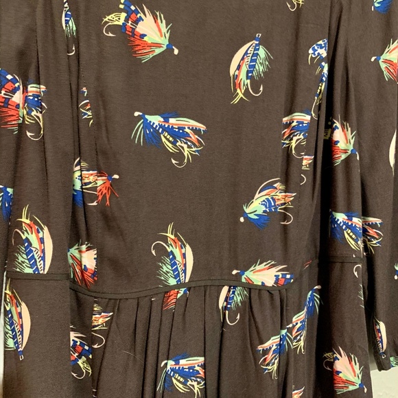 Feather Print Dress - Picture 2 of 3